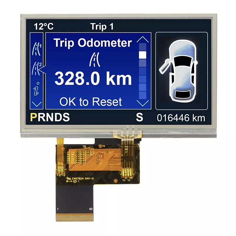 4,3 inci 480x272 Modul TFT sentuhan resistif
